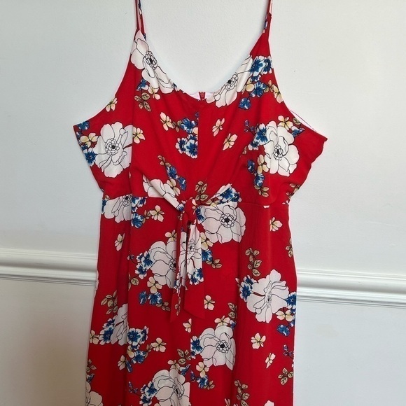 PLUS Size 3X Sleeveless Floral Red & White Summer Maxi Sundress, BNWT - Picture 7 of 13